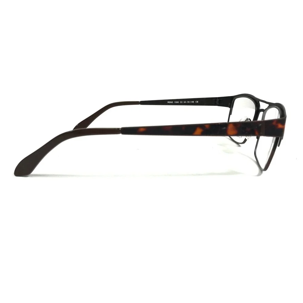 Jean Reno Eyeglasses Frames 1568 C2 Brown Tortoise Square Full Rim 54-19-140